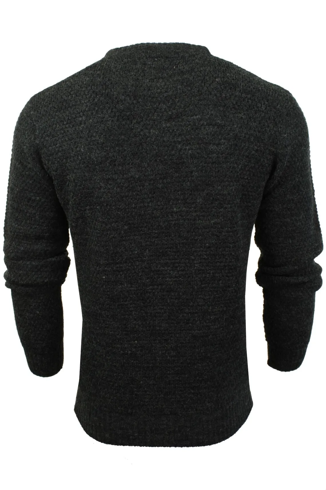 Xact Mens Crew Neck Textured Knit Jumper